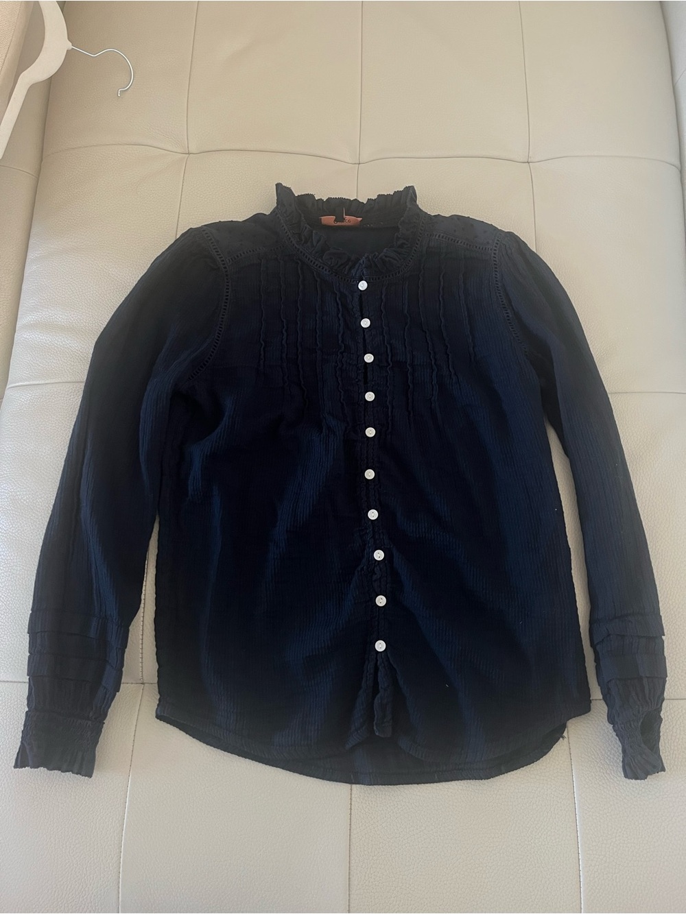 Quince Organic Textured Cotton Pleasant Blouse - Picture 7 of 8